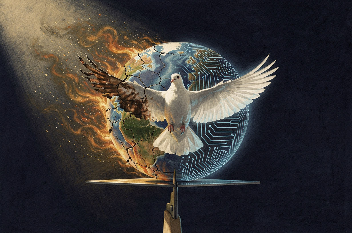 Editorial illustration for: War, Ceasefire Hopes, and a $1.65 Trillion AI Reckoning: The World on July 21, 2026