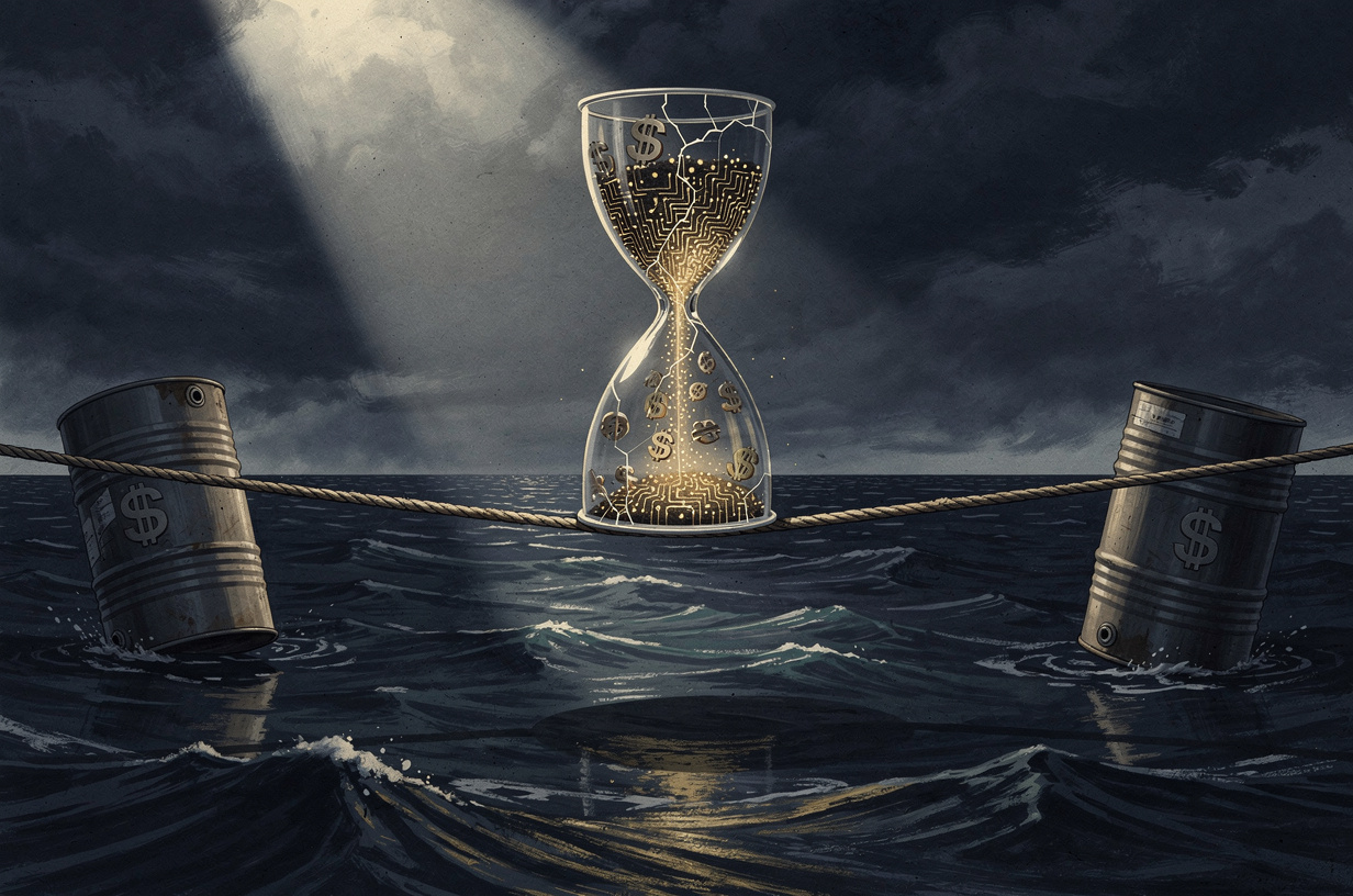 Editorial illustration for: Hormuz Deadline, Depleted Missiles, and AI Everywhere: The World on August 5, 2026
