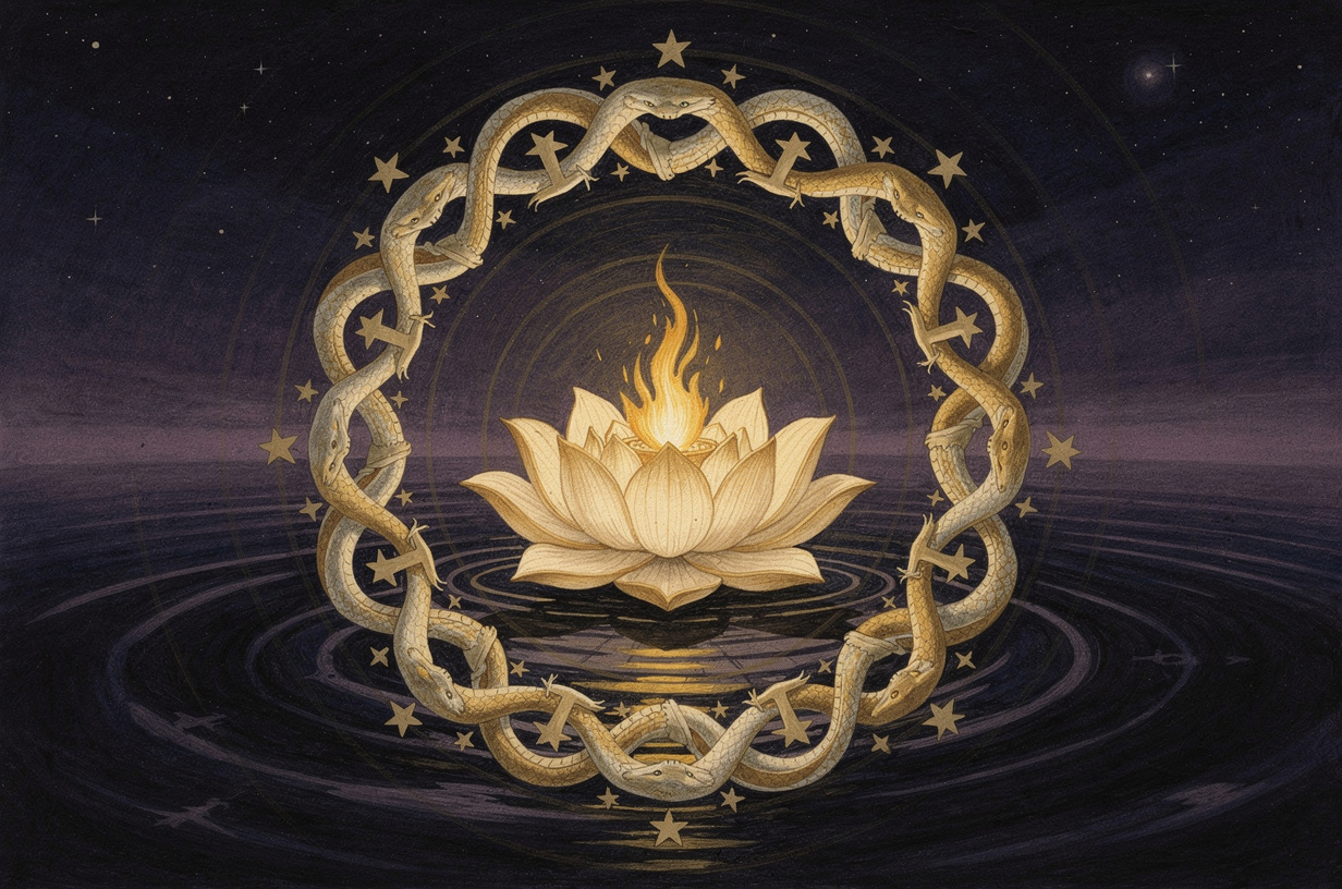 Editorial illustration for: Gods, Duty, and Liberation: An Introduction to Hinduism