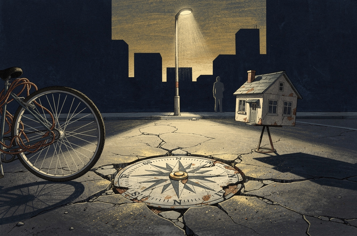 Editorial illustration for: San Diego Navigates Budget Patches, New E-Bike Rules, and a Housing Market at a Crossroads