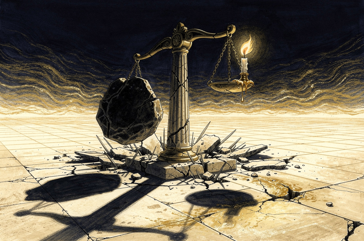 Editorial illustration for: DA Clears Officer in Teen's Fatal Shooting as San Diego Braces for Cruise Boom, Six-Dollar Gas, and a Pivotal Council Vote