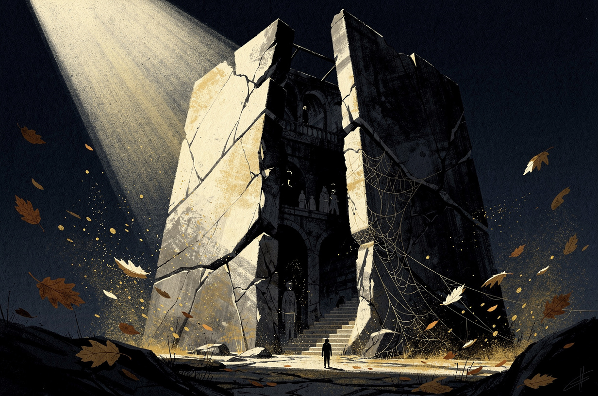 Editorial illustration for: Written in Stone: Three Cases Where the Evidence Was Carved in Certainty