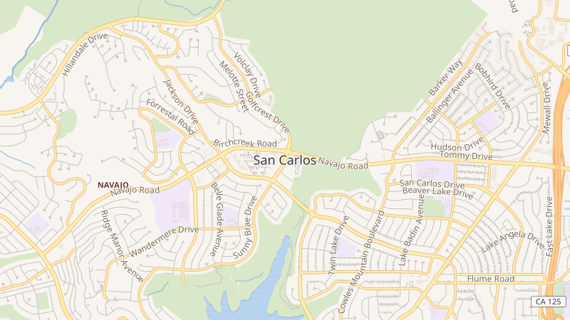 Map of San Carlos, San Diego, CA
