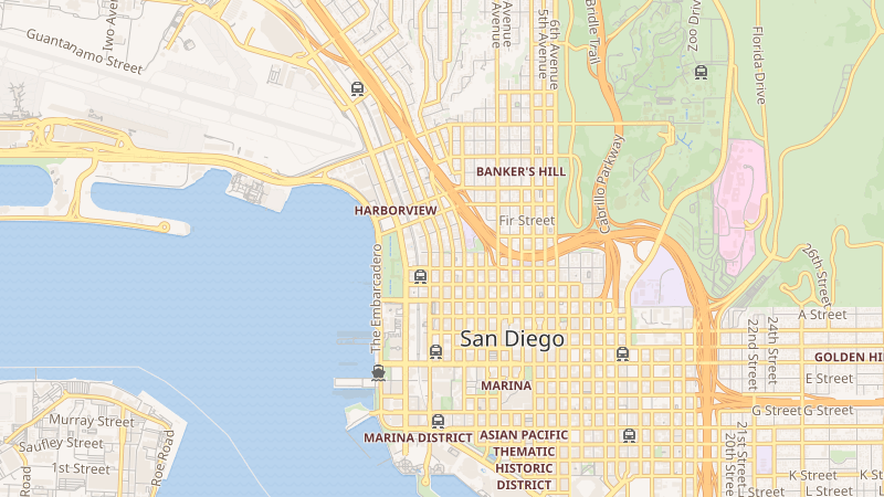 Map of Little Italy, San Diego, CA