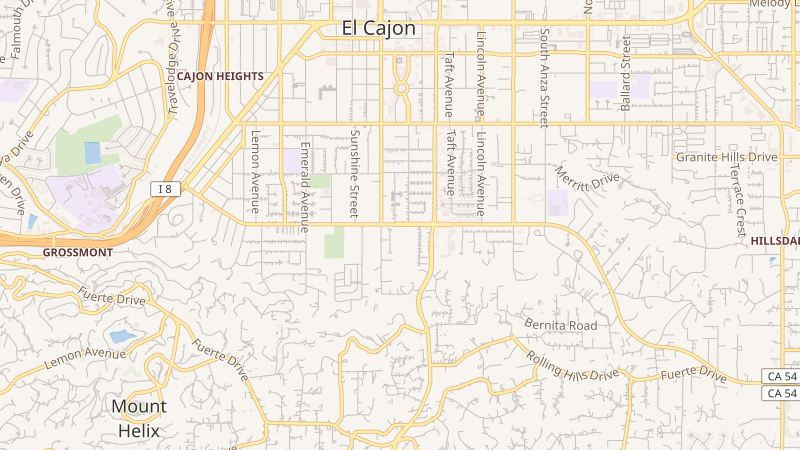 Map of East Chase Avenue, El Cajon, CA