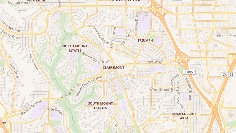 Map of East County, San Diego County, CA