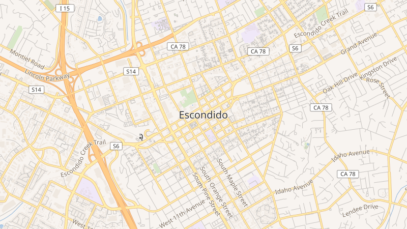 Map of Escondido, CA