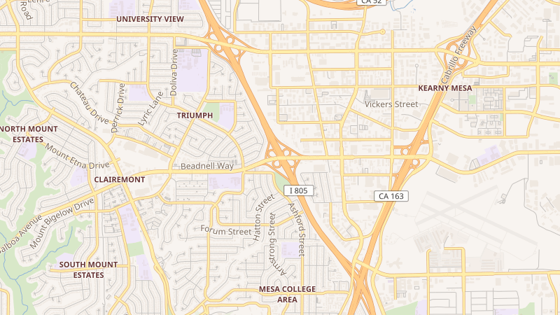 Map of East County, San Diego County, CA