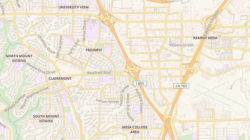 Map of East County, San Diego County, CA