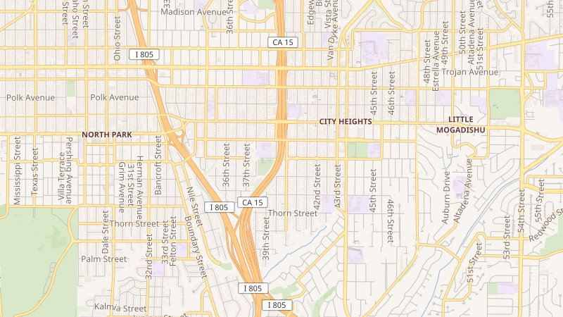 Map of East County, San Diego County, CA