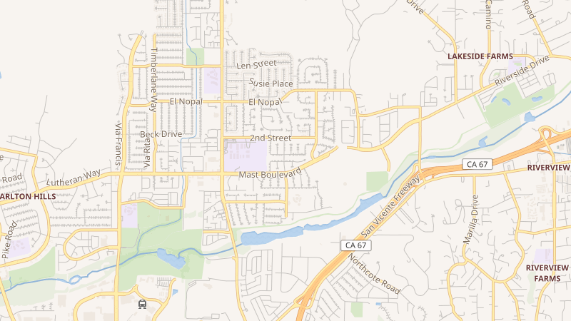 Map of 10800 Grand Fork Drive, Santee, CA