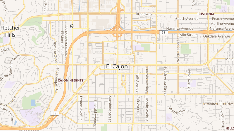 Map of El Cajon, CA