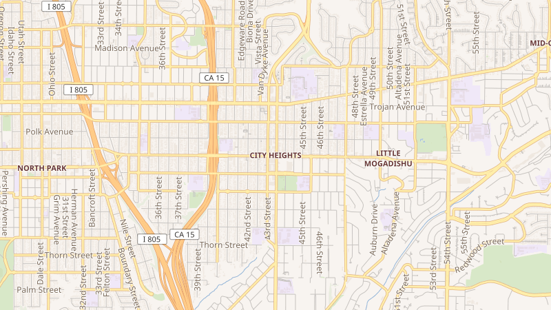 Map of City Heights, San Diego, CA