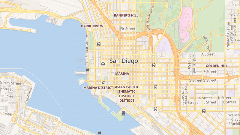 Map of San Diego, CA
