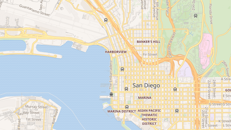 Map of 1600 Pacific Highway, San Diego, CA