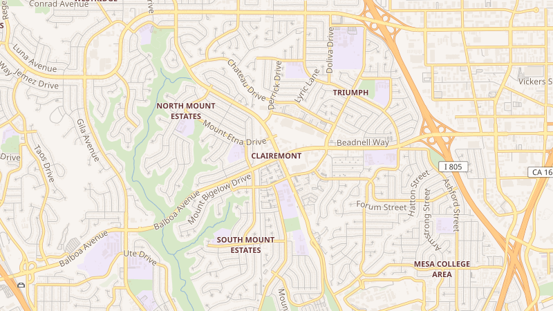 Map of Clairemont, San Diego, CA