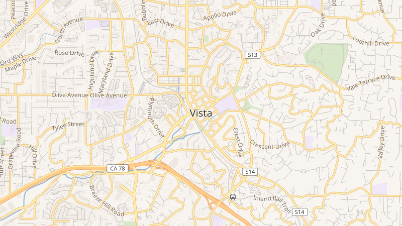 Map of Vista, CA